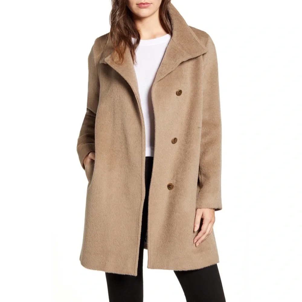 Cole Haan alpaca car coat